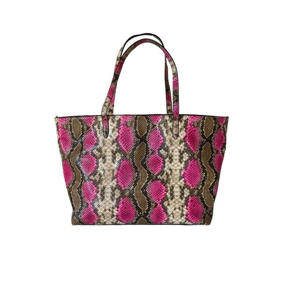 Pink Python Animal Print Victoria's Secret Tote, Wallet & wristlet  Handbag Set - Picture 3 of 11